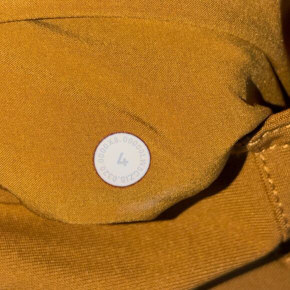 Lululemon City Sleek 5 Pocket 7/8 Ankle Pant Spiced Bronze 4 Mustard Yellow - Picture 9 of 11